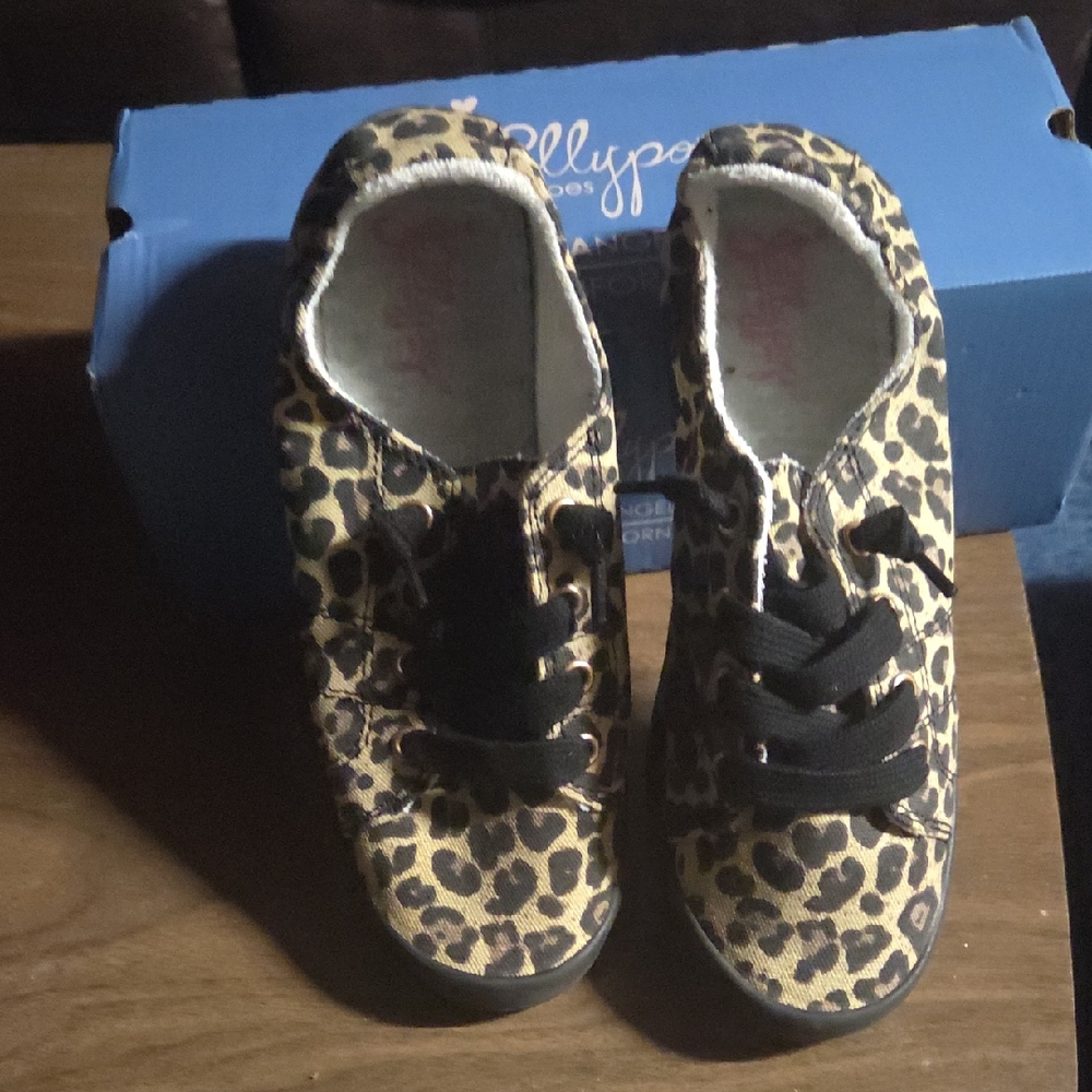 Jellypop Leopard Print Sneakers with Black Accents